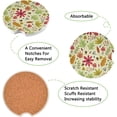 thumbnail image 3 of FREEAMG Spring Autumn Pattern Car Coasters 2 PCS Drinks Absorbent Ceramic Stone Car Coasters with Fingertip Grip Car Cup Holder Coasters, 3 of 6