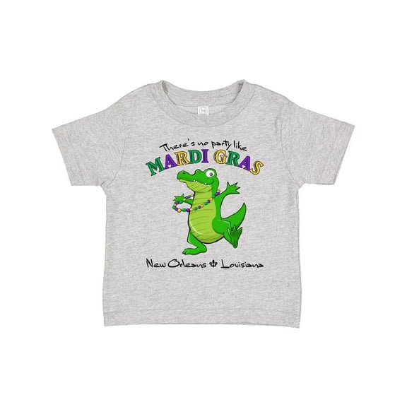 Inktastic There's No Party Like Mardi Gras-alligator Boys or Girls Toddler T-Shirt