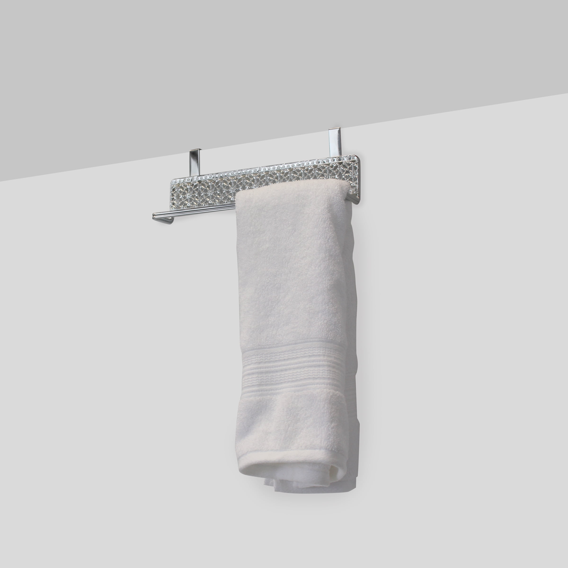 Splash Home Kendel Over The Door Basket With A Towel Holder In