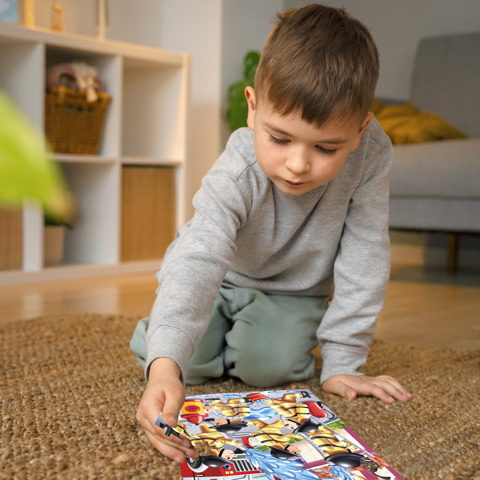 Quokka Puzzles for Kids Ages 3 6 – Set of 4, 60 Piece Puzzles with Space, Firefighters & Dinosaurs