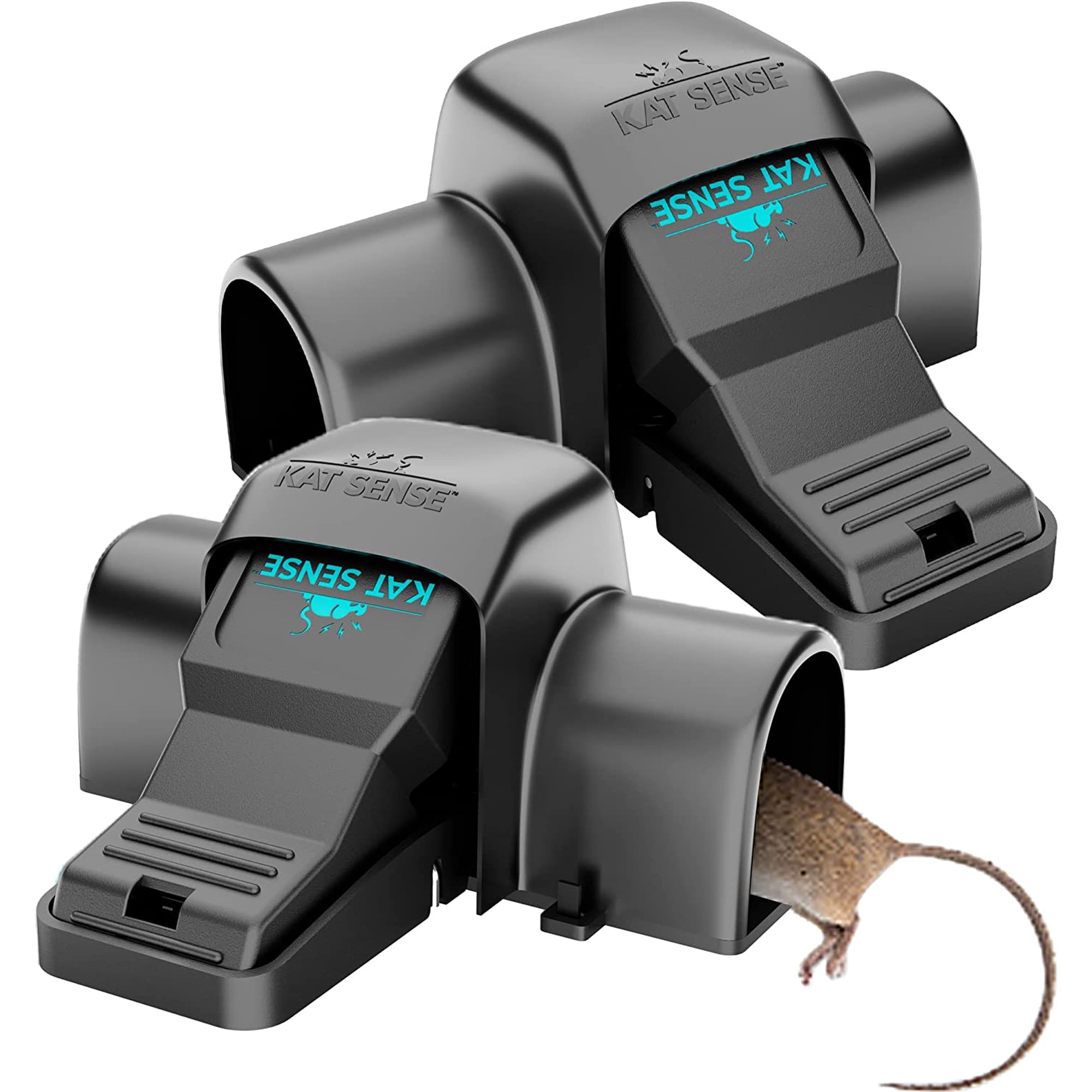 Covered Rat & Chipmunk Traps, Prevents Accidental Triggering with Tunneled Design, Quick Humane Kill, Indoor 'N Outdoor Mouse Snap Traps