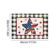 thumbnail image 3 of OAVQHLG3B American Flag Stars Eucalyptus 4th of July Placemats, 12x18 Inch Seasonal Patriotic Memorial Day Table Mats for Party Kitchen Dining Decoration, 3 of 6