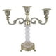 thumbnail image 1 of Candelabro de 3 brazos, elegante candelabro romántico de metal y cristal. Bronce, 1 of 9