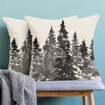 thumbnail image 4 of Watercolor Black Tree Pillow Covers 18 X 18 Inch Set of 2, Nature Themed Christmas Winter Throw Pillow Covers Rustic Forest Pillowcase Decor for Couch Sofa Home Outdoor, 4 of 6