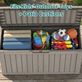 thumbnail image 3 of MINDYES 80 Gallon Deck Box, Storage Box for Home Tools, Outdoor Patio Cushions, Holiday Decor, Beige, 3 of 8