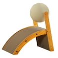 thumbnail image 4 of Rascador de juguete para gatos con bola giratoria, tablero rascador duradero para gatos, protección de muebles de juguete para mascotas, almohadilla L, 4 of 8