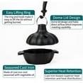 thumbnail image 3 of Cast Iron Garlic Roaster with Handle, Smoker Roaster, Garlic Cooker, Garlic Baker, Garlic Roasting Pot, Potato Baker,  Cocotte, 3 of 6