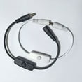 thumbnail image 6 of DC5.5x2.1mm Male to Female Power Extension Cable With Switcher for LED Light and Security Cameras, 6 of 8