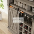 thumbnail image 4 of 75" Tall Coffee Hutch Cabinet, Farmhouse Kitchen Buffet Sideboard with Hooks and Sliding Barn Door, 4 of 7