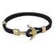 thumbnail image 3 of Nuevas pulseras de ancla de color dorado de moda para hombres, cadena de cuerda de supervivencia con dijes, 3, 3 of 4