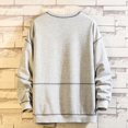 thumbnail image 4 of ZCFZJW Mens Fashion Sweatshirts Tops Big and Tall Regular Fit Casual Solid Color Long Sleeve Crewneck Pullover T-Shirts Loose Baggy T-Shirts Gray XXXL, 4 of 9
