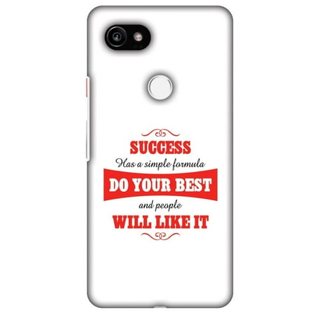 Google Pixel 2 XL Case, Premium Handcrafted Printed Designer Hard Shell ShockProof Case Ultra Slim Fit Back Cover for Google Pixel 2 XL - Success Do Your Best, Fit 6 Inch Pixel 2 XL, Thin Hard