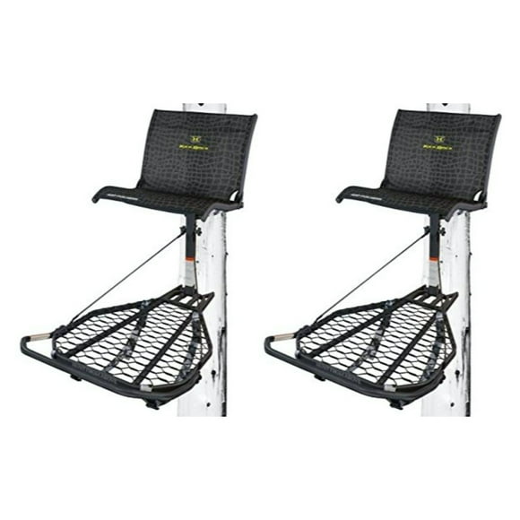 Hawk Kickback LVL Hang-On Tree Stand with Leg Extension Footrest (2 Pack)