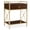 Walnut, variant on Bowery Hill Contemporary Wood Nightstand with Top AC/USB Charging in Brown