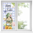 thumbnail image 2 of Easter Rabbits Window Privacy Film, Watercolor Eggs Flowers Butterflies Purple Plaid Static Cling UV Sun Blocking Tint Film Heat Control Windows Films for Bedroom, Window Stickers 17.7"x39.3", 2 of 8