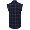 thumbnail image 3 of Mens Sleeveless Button Down Shirt Summer Casual Classic Plaid Tank Top Fashion Beach Shirts with Chest Pocket, 3 of 6