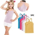 thumbnail image 2 of FamilyThread 5 Pack Girls Tank Tops Solid Sleeveless Undershirts Scoop Neck Undershirts Soft Tops For 1-13Y, 2 of 9