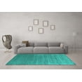 thumbnail image 3 of Ahgly Company Machine Washable Indoor Rectangle Abstract Turquoise Blue Contemporary Area Rugs, 8' x 12', 3 of 4