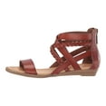 thumbnail image 4 of Blowfish Malibu Billa-K Scotch Dyecut Crisscrossed Zipper Closure Strap Sandals (Scotch Dyecut, 2), 4 of 7