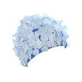 thumbnail image 2 of Gorro de natación de Silicona Floral para Niñas Shamjiam protección de Oído azul, 2 of 8