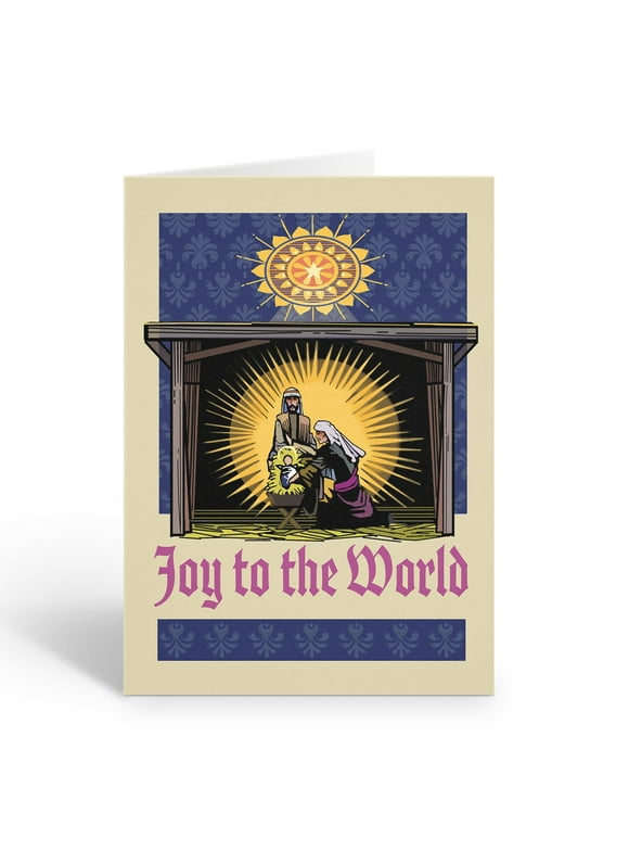 Nativity Scene, Birth of Baby Jesus Christmas Card - 18 Christmas Cards & 19 Envelopes - 20199