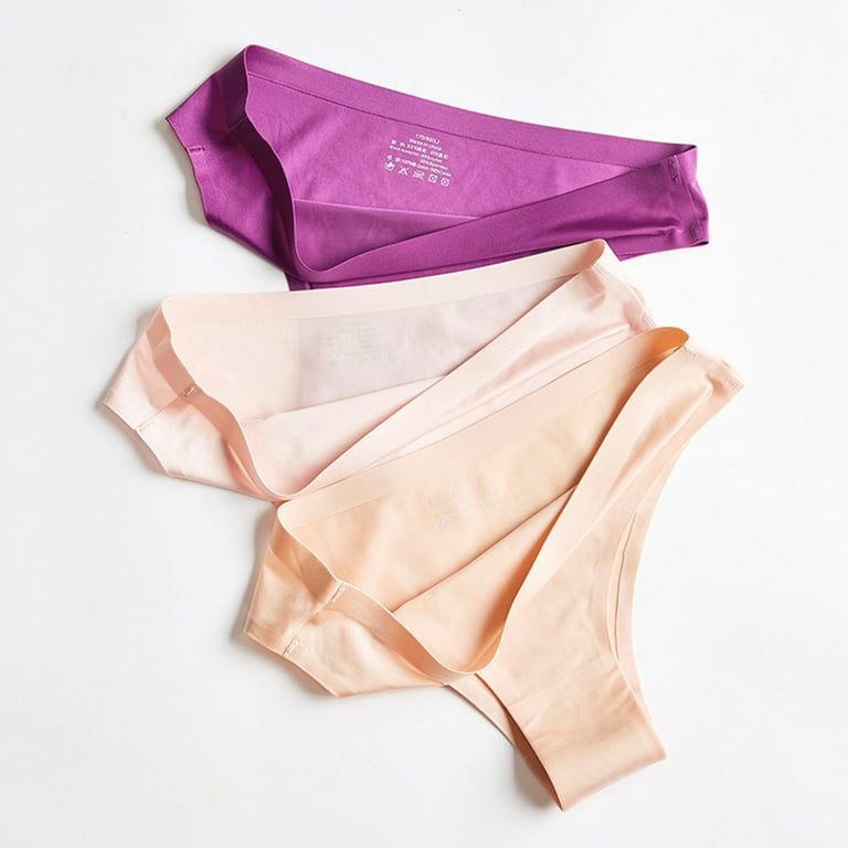 ZMHEGW Seamless Underwear For Women Seamless Bikini Ice Silk Yoga