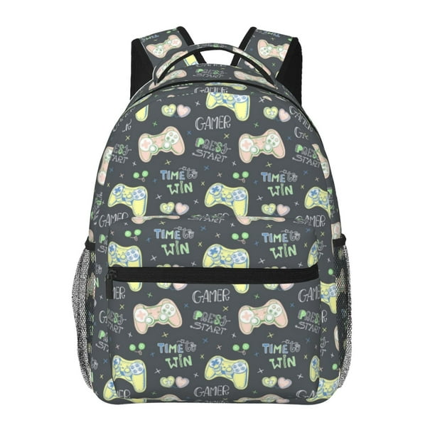 Balery Gamers Mochila Escolar Impresa, Mochila Ligera para Viajes Casual, Mochila Duradera y Cómoda Multifuncional, Mochila para Laptop-One Size