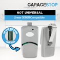 thumbnail image 2 of Garage Stop 2X Control Remoto para Abridor de Puerta de Garaje para Linear Multi-Code 3089 308911 MCS308911 10 Interruptor DIP Control Remoto de Abridor de Puerta 300MHz Reemplazo de Clicker de Garaje, 2 of 6