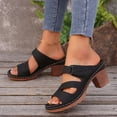 thumbnail image 4 of HAOTAGS Summer Wedge Sandals for Women Fish Mouth Casual Walking Platform Shoes Black Size 7.5, 4 of 9