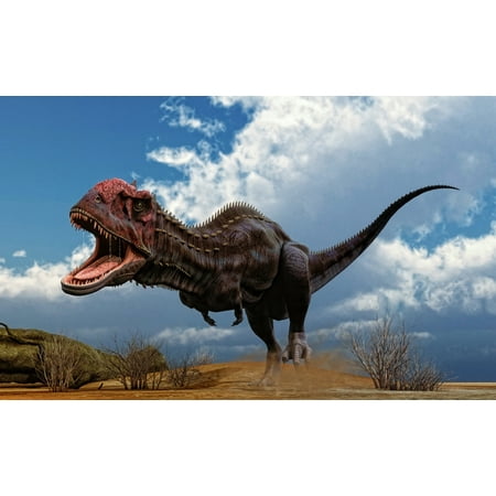 A Majungasaurus breaks into a run upon seeing prey Majungasaurus was an abelisaurid theropod dinosaur that lived in Madagascar from 70 to 66 million years ago at the end of the Cretaceous Period Poste