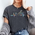 thumbnail image 2 of Heartbeat Cat Lover Animal Silhouette Cute Cat T-Shirt Unisex, Sizes S-5XL, Tbun, 2 of 5