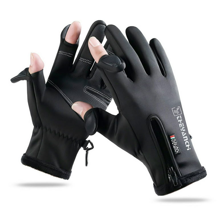 Aptoco Winter Fingerless Fishing Gloves, Touchscreen Gloves