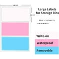 thumbnail image 2 of shiyou-Removable Labels for Storage Bins - 3 Colors 60 PCS Large Size Waterproof Pantry Labels for Home Moving Packing Box, Kitchen Storage, Garage, Home Organize Bins, Food Containers, 2 of 4