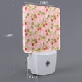 thumbnail image 2 of Fotbe Strawberry Floral Luz Nocturna LED, Luz de Noche con Sensor de Luz Natural de Anochecer a Amanecer, Se Enchufa a la Pared, Blanco Cálido 0.5W-US, 2 of 7