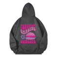 thumbnail image 4 of Womens Hoodies Sweatshirts Lightweight Beach Vibe Hoodie for Women Meet At The Beach Comfort Wear Gray XL, 4 of 5