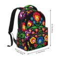thumbnail image 2 of Pofeuu Traditional Floral Polish Print Backpack for Men and Women - Basic Bookbag Casual Daypack Backpacks for College Work Travel-One Size, 2 of 5