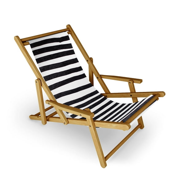 Society6 Cool Color Palette Stripes by Sheila Wenzel-Ganny Sling Chair