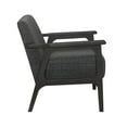 thumbnail image 2 of Lexicon Ocala Solid Wood and Fabric Upholstered Accent Chair in Dark Gray, 2 of 5