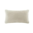 thumbnail image 1 of INK+IVY Housse de Coussin Tricotée, 12 x 20 Pouces, Ivoire, 1 of 10
