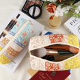 thumbnail image 3 of Bolsa de maquillaje URSKYTOUS Bolsa de cosméticos acolchada de algodón floral x2, 3 of 7