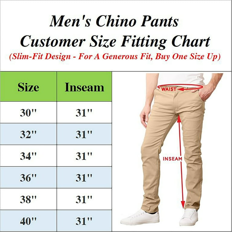 Men's Heavyweight Fleece-Lined Stretch Chino Uniform Work Pants