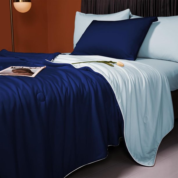 Cooling Blankets for Hot Sleepers - Cool Like Ice Cream Lightweight Blanket for Summer with Double Side Cold, Cooling Comforter, Quilt, Fabric for Bed (Throw Size 47" x 59" Pink & Beige)