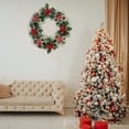 thumbnail image 6 of Christmas Wreaths for Front Door, Holiday Indoor Outdoor Decorative Garland Window Door Hanging Party Favor; 15.75incehs, 6 of 6
