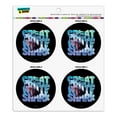 thumbnail image 1 of Great White Shark Bites Scuba Diving Refrigerator Fridge Locker Vinyl Circle Magnet Set, 1 of 4