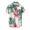 thumbnail image 1 of Mens Camisetas de Verano Casual Cuello Impreso Botón de Manga Corta Moda Cardigan Bolsillo Superior, 1 of 4