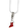 thumbnail image 1 of Red and White Christmas Stocking Sock Charm Chain Necklace, 1 of 4