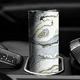 thumbnail image 5 of Marble 20 Oz Skinny Tumbler with Lid and Straw - Insulated Water Bottle- Insulated Travel Coffee Mug, 5 of 7
