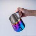 thumbnail image 5 of Jarra de café con leche, jarras humeantes de acero inoxidable de 12 onzas (350), taza de flores coloridas y cubeta de flores, 5 of 5