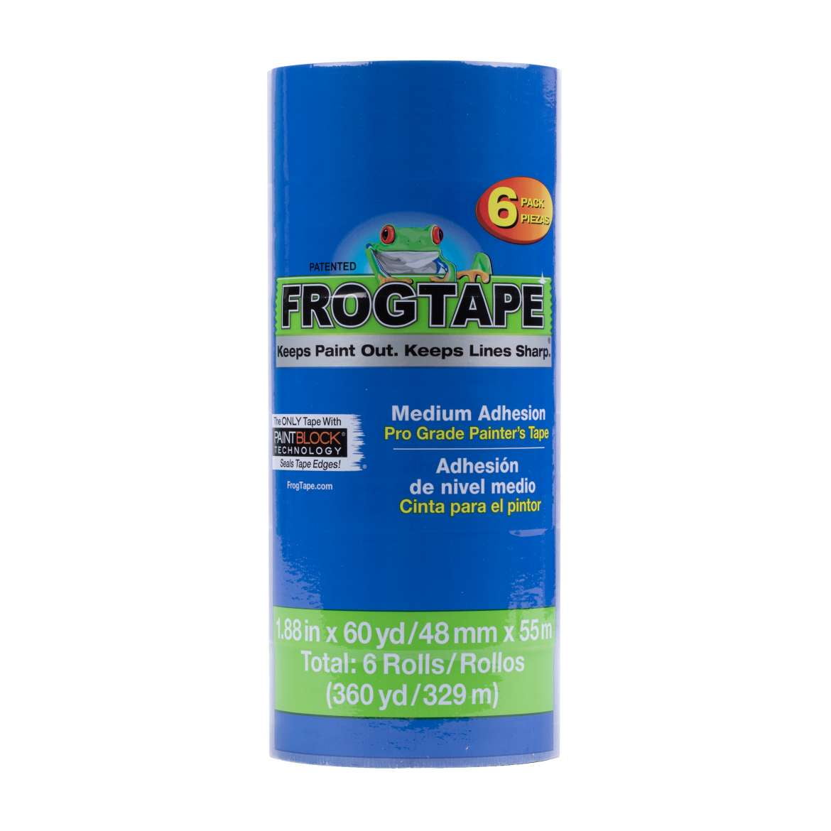 1 FROGTAPE 280222 Delicate Surface Painters Tape with PaintBlock Yellow 1.88 inch Width