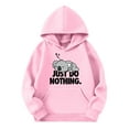 thumbnail image 3 of WOYY Girls Cute Graphic Hoodie Long Sleeve Hooded Sweatshirt Pullover, Sizes 2-14, 3 of 3